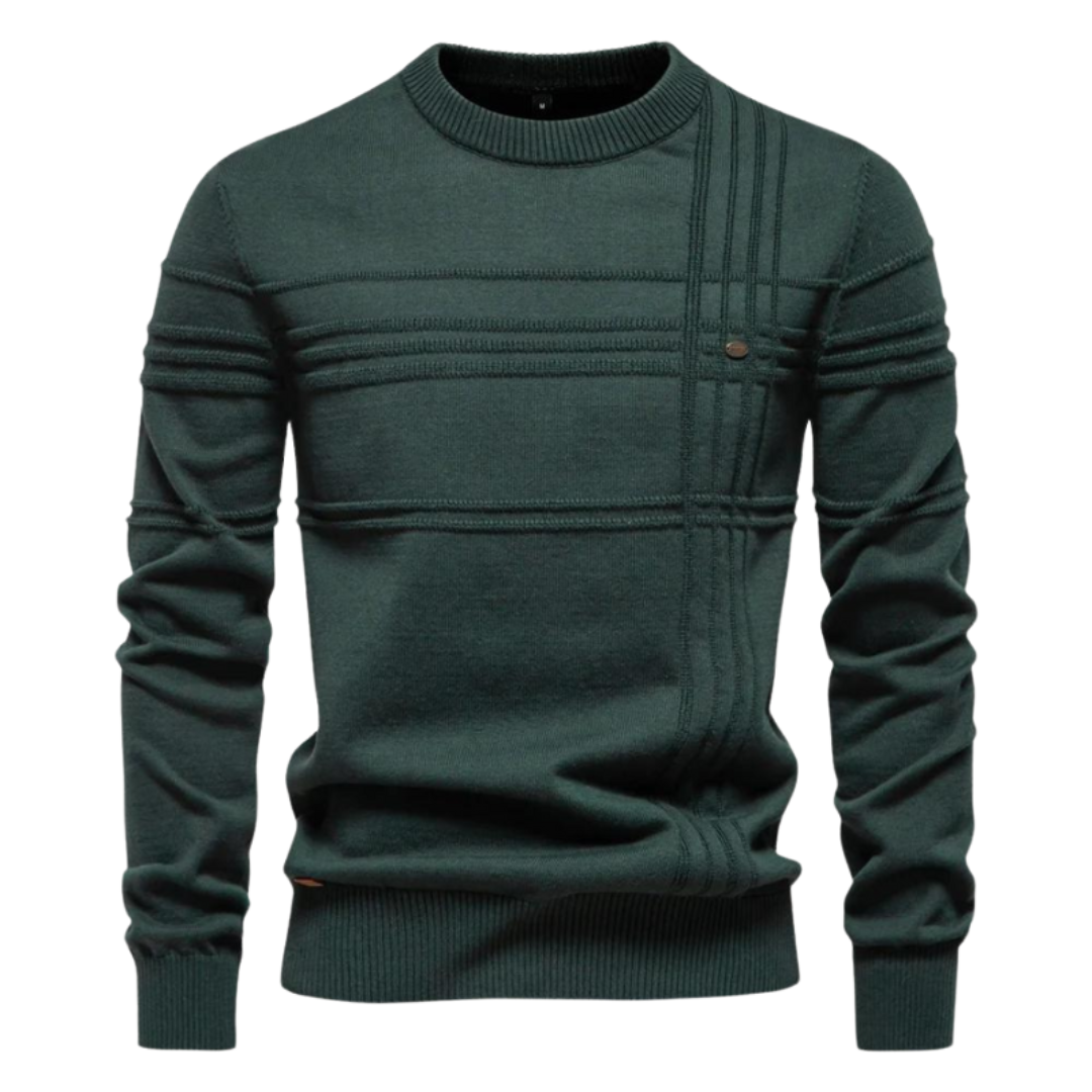 Cassian | Classic Herringbone Elegance Sweater