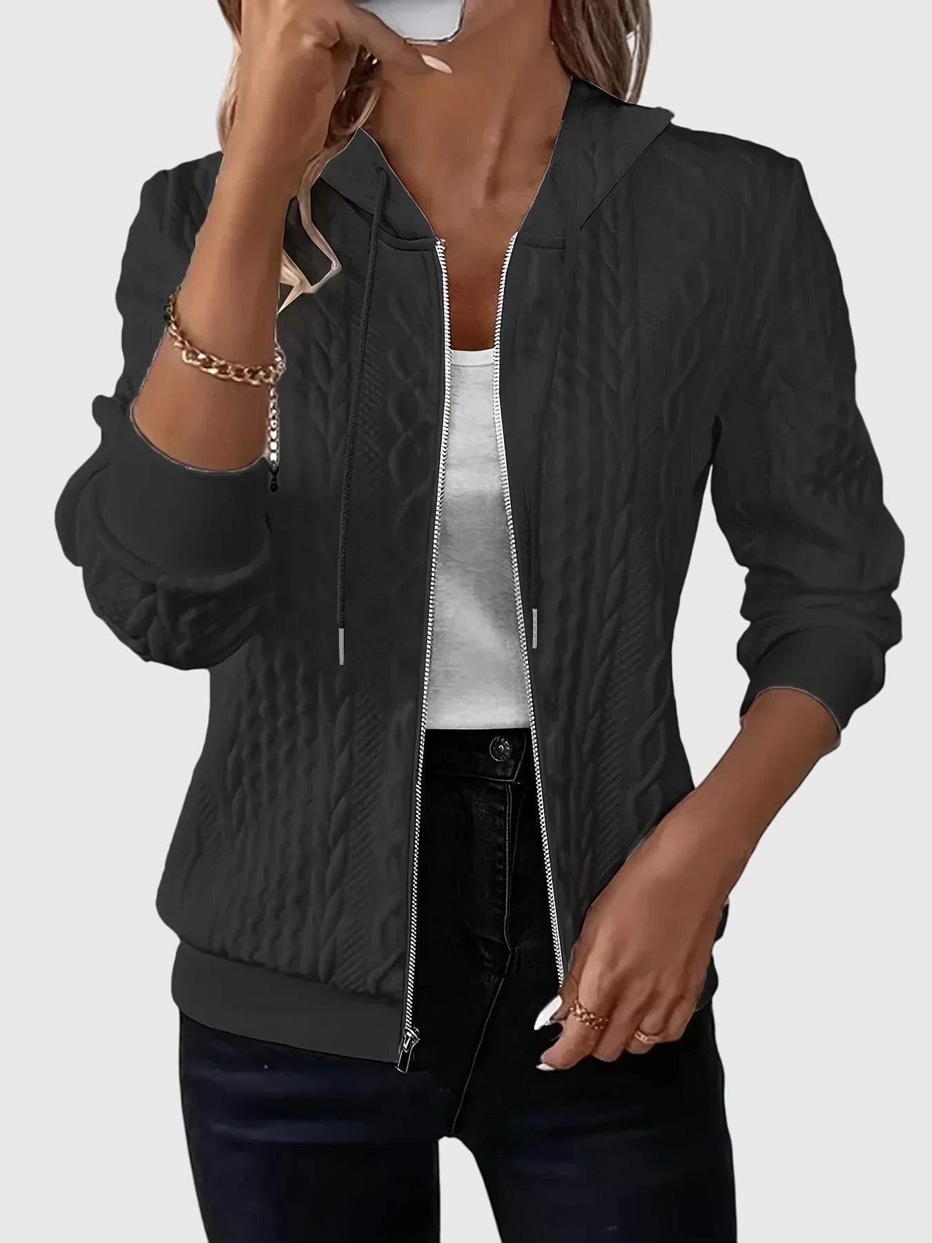 Lena - Hoodie With Zipper