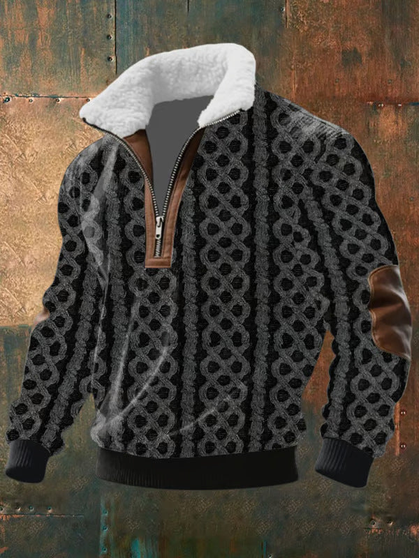 Hooded Zipper Sweater With Lining