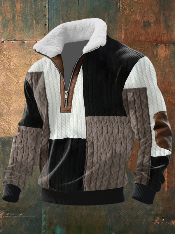 Rits Sweater With Raised Fur Collar