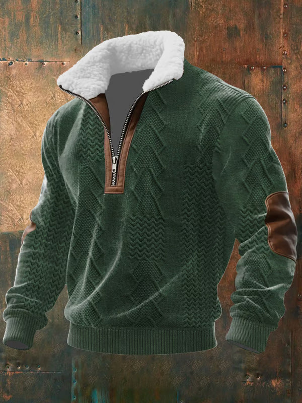 Rits Shirt With Raised Collar And Lining