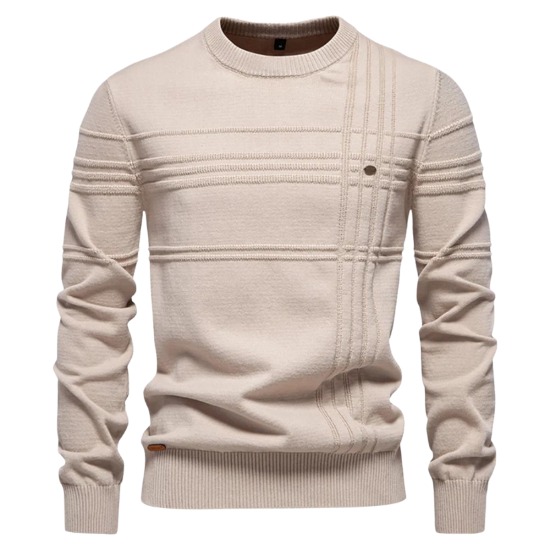 Cassian | Classic Herringbone Elegance Sweater